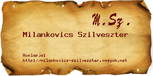 Milankovics Szilveszter névjegykártya